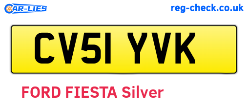 CV51YVK are the vehicle registration plates.
