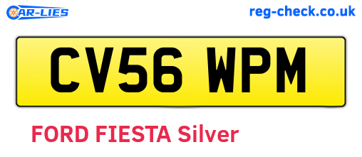 CV56WPM are the vehicle registration plates.