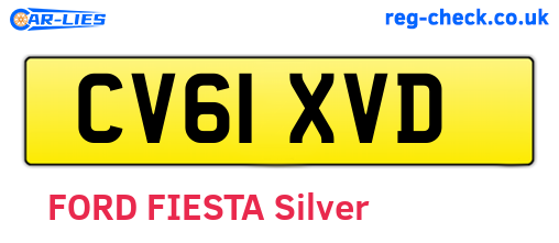 CV61XVD are the vehicle registration plates.