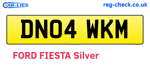 DN04WKM are the vehicle registration plates.