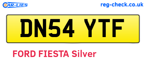DN54YTF are the vehicle registration plates.