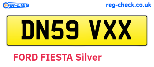 DN59VXX are the vehicle registration plates.