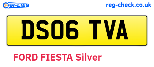 DS06TVA are the vehicle registration plates.
