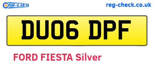 DU06DPF are the vehicle registration plates.