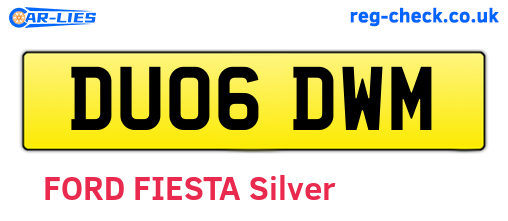 DU06DWM are the vehicle registration plates.