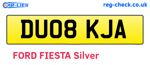 DU08KJA are the vehicle registration plates.