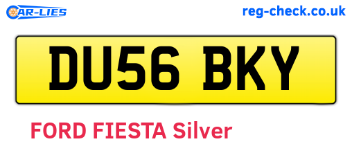 DU56BKY are the vehicle registration plates.