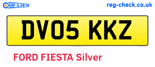 DV05KKZ are the vehicle registration plates.