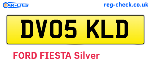 DV05KLD are the vehicle registration plates.