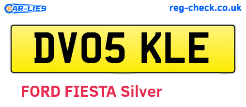 DV05KLE are the vehicle registration plates.