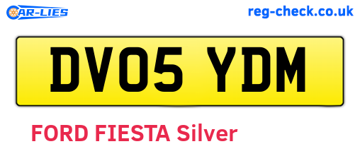 DV05YDM are the vehicle registration plates.