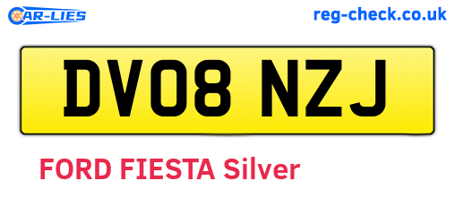 DV08NZJ are the vehicle registration plates.