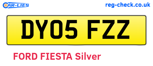 DY05FZZ are the vehicle registration plates.