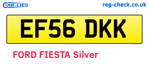 EF56DKK are the vehicle registration plates.