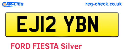 EJ12YBN are the vehicle registration plates.