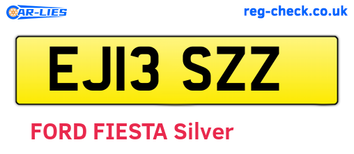 EJ13SZZ are the vehicle registration plates.