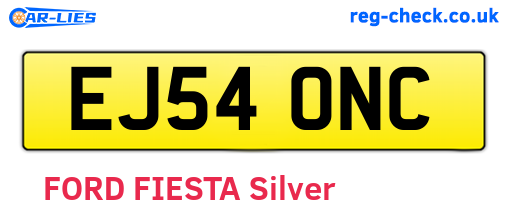 EJ54ONC are the vehicle registration plates.