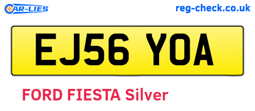 EJ56YOA are the vehicle registration plates.