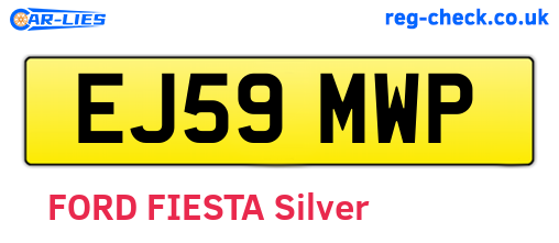 EJ59MWP are the vehicle registration plates.