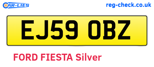 EJ59OBZ are the vehicle registration plates.