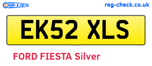 EK52XLS are the vehicle registration plates.