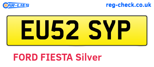 EU52SYP are the vehicle registration plates.