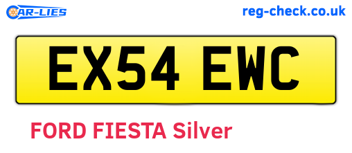 EX54EWC are the vehicle registration plates.