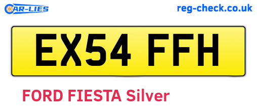 EX54FFH are the vehicle registration plates.