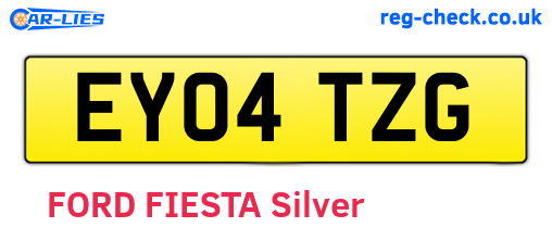 EY04TZG are the vehicle registration plates.
