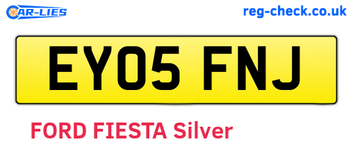 EY05FNJ are the vehicle registration plates.
