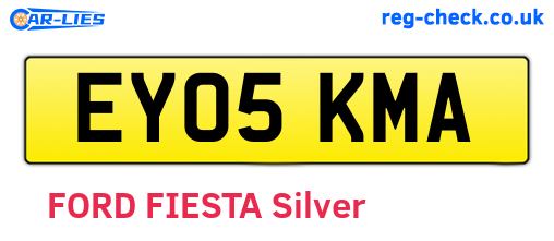 EY05KMA are the vehicle registration plates.