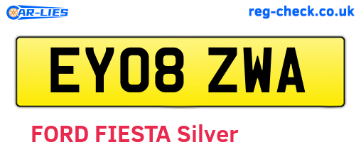 EY08ZWA are the vehicle registration plates.