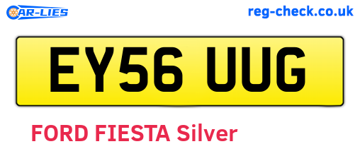EY56UUG are the vehicle registration plates.