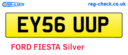 EY56UUP are the vehicle registration plates.