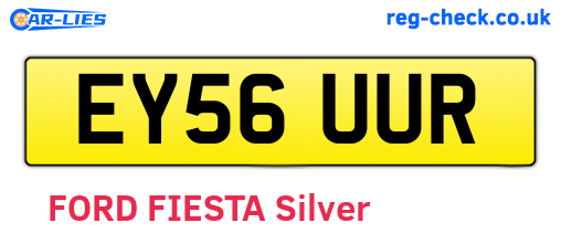 EY56UUR are the vehicle registration plates.