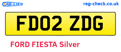 FD02ZDG are the vehicle registration plates.