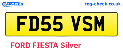 FD55VSM are the vehicle registration plates.
