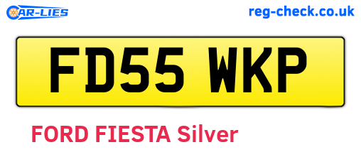 FD55WKP are the vehicle registration plates.