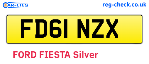 FD61NZX are the vehicle registration plates.