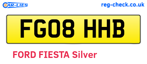 FG08HHB are the vehicle registration plates.