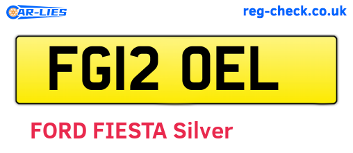 FG12OEL are the vehicle registration plates.