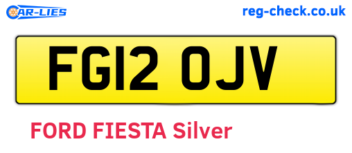 FG12OJV are the vehicle registration plates.