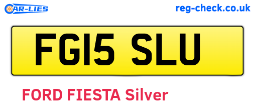 FG15SLU are the vehicle registration plates.