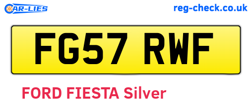 FG57RWF are the vehicle registration plates.