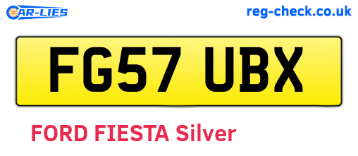 FG57UBX are the vehicle registration plates.