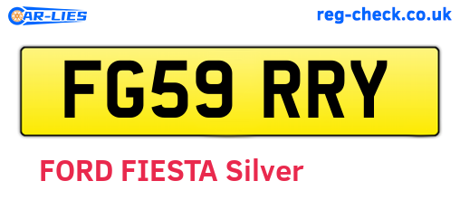 FG59RRY are the vehicle registration plates.