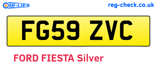FG59ZVC are the vehicle registration plates.