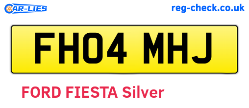 FH04MHJ are the vehicle registration plates.