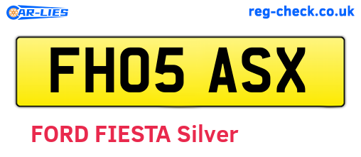 FH05ASX are the vehicle registration plates.
