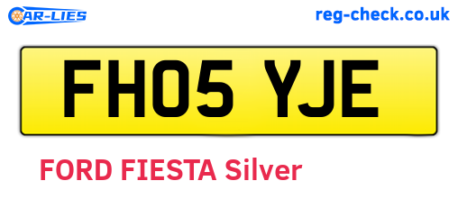 FH05YJE are the vehicle registration plates.